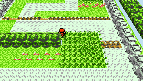 Voxel Route 1 with grass tufts